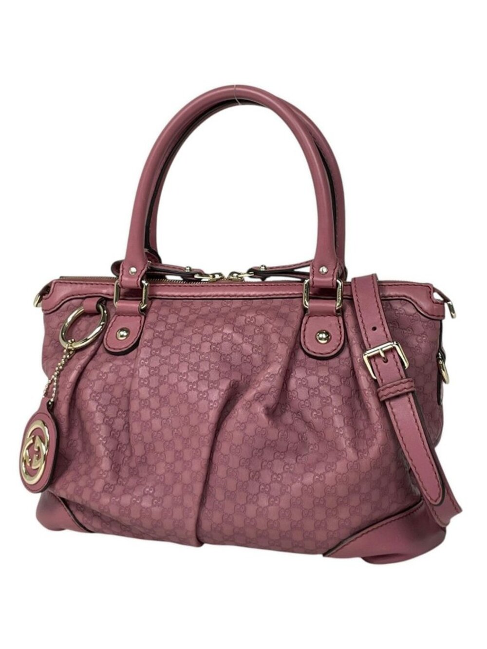 Gucci Handbag Sukey Micro 2-Way Leather Pink